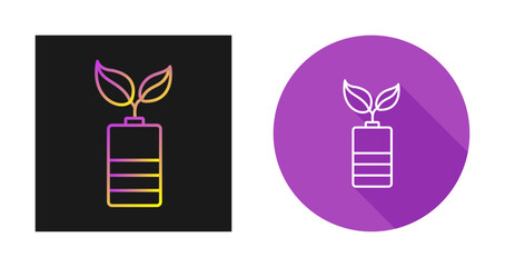 Eco friendly Battery Vector Icon