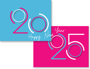 fuchsia blue color of happy new year 2024 
