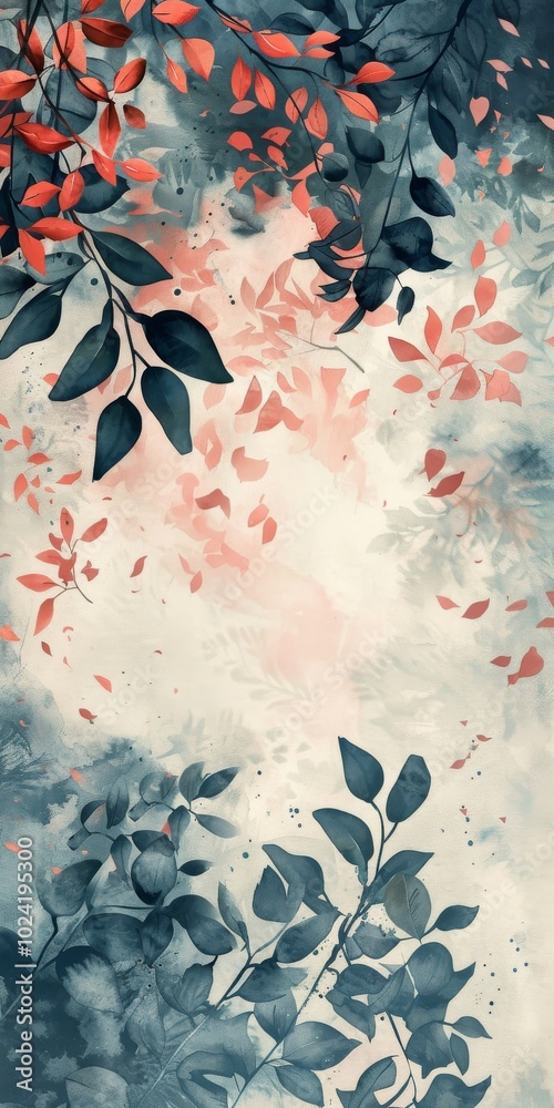 Sticker Artistic watercolor lofi background with gentle patterns.