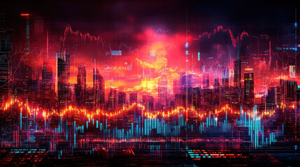 Naklejka premium A professional stock market poster featuring an array of technical indicators and line charts, ideal for illustrating complex financial strategies and market analysis