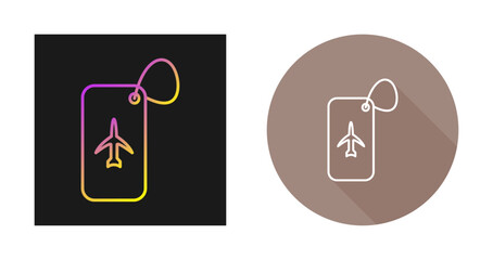 Luggage Tag Vector Icon