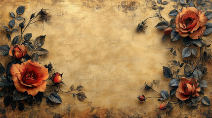 A vintage-style funeral flyer design with a sepia tone, featuring elegant borders and ornate typography for a classic, timeless memorial service announcement