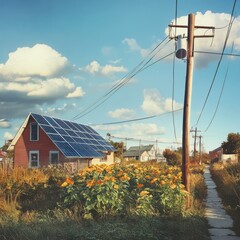 Obraz premium Community Solar Electricity