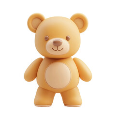 A Cute Brown Teddy Bear Toy Smiling Cheerfully with Adorable Features