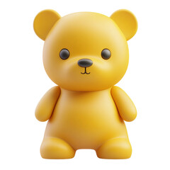 Fototapeta premium A Cute Brown Teddy Bear Toy Smiling Cheerfully with Adorable Features