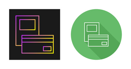 Pay via Card Vector Icon