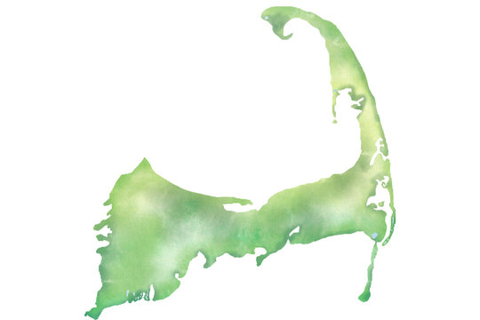 Watercolor Map of Cape Cod