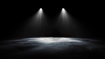 A dark wallpaper with a spotlight creates a dramatic effect, suitable for presentations or artistic displays..