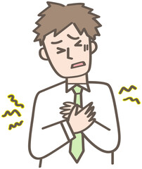 胃痛を感じる人