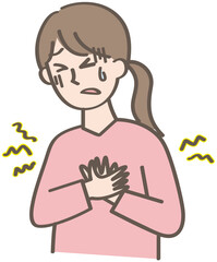 胃痛を感じる人