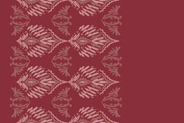 Saree Sarong Motifs Ikat floral paisley embroidery floral.ikat ethnic oriental  seamless pattern traditional.Ikat embroidery style abstract embroidery design for texture,fabric,clothing,wrapping.