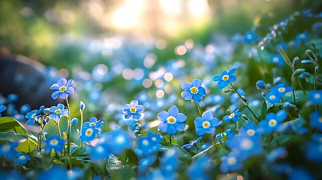 forget-me-nots against img