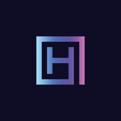 h logo design business logo modern vector template