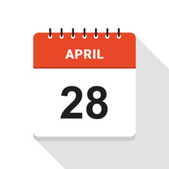 April 28 Calendar Date icon