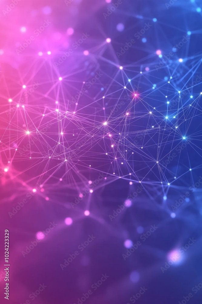 Poster a striking display of interconnected dots and lines creates a vivid representation of a digital netw