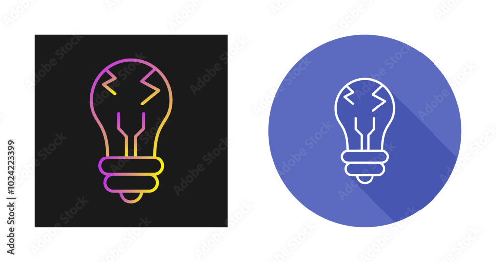 Wall mural light bulb vector icon