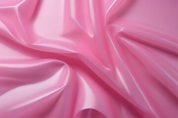 Obraz premium Smooth pink satin fabric with elegant draping
