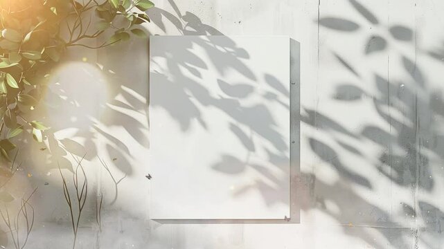 empty white square paper seamless looping overlay 4k virtual video animation background
