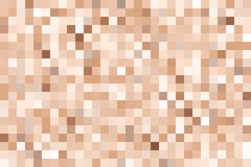 Blurred censor vector background. Mosaic pixel nude effect. Brown color square texture.