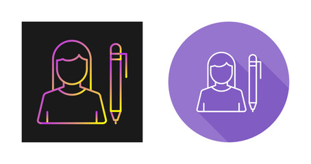 Writer Vector Icon