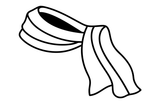 black and white scarf design clip art preview