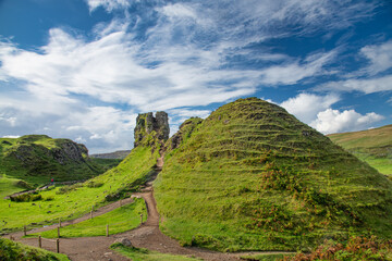 Castle Ewan,at Fairy Glen,summertime,Trotternish,Isle of Skye,Scotland