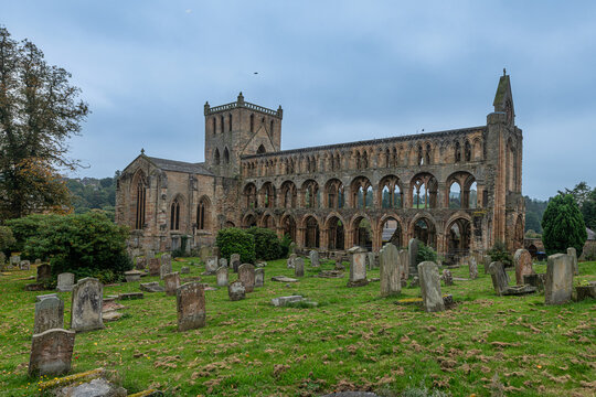 Jedburgh Abbey. Augustinian abbey in the Scottish Borders. Scotland, Great Britain, United Kingdom.