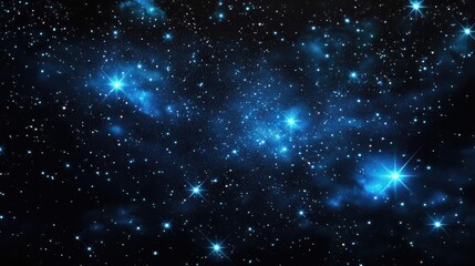 Night sky with stars sparkling on black background