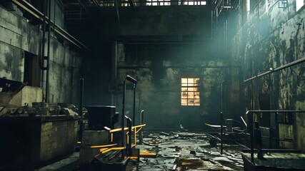Abandoned Industrial Building Interior - Powered by Adobe