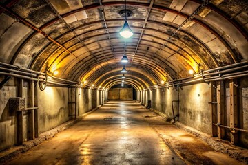 Obraz premium Underground bunker interior extreme close-up