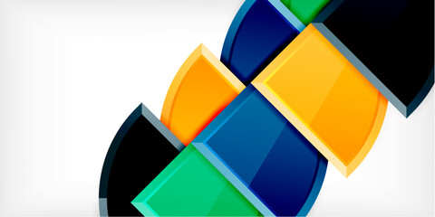 Glossy circles geometric background. Vector Illustration For Wallpaper, Banner, Background, Card, Book Illustration, landing page