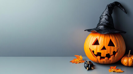 Halloween background with copy space holiday party decorations background