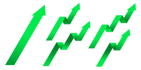 chart bars arrow increasing, increase up Indication arrows chart report presentation Statistics and analytics	