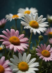 Fototapeta premium daisies in a row