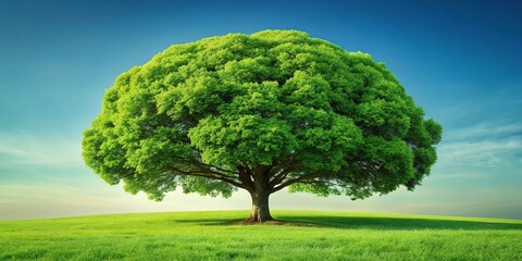 Vibrant and captivating green tree images at eye level