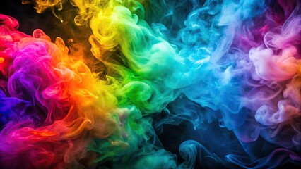 Fototapeta premium vibrant and colorful wallpaper of artistic smoke patterns