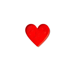 red heart isolated on white