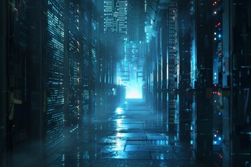 Obraz premium Conceptual visualization of data security.