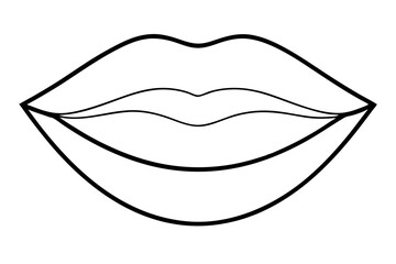 Lip and Mouth | vector silhouette illustration on white background