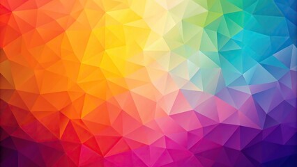 Obraz premium vibrant polygonal background with rainbow gradient