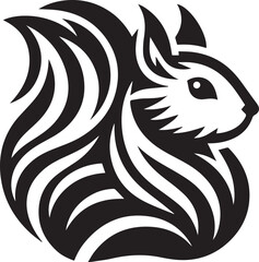 Squirrel head silhouette clip art design vector