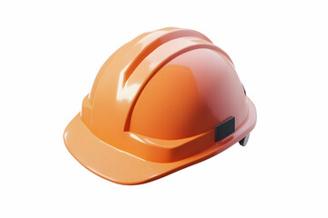 Fototapeta premium Orange Construction Hard Hat 3D Render