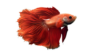 Fototapeta premium red color of Siamese fighting fish betta Thailand fish movement