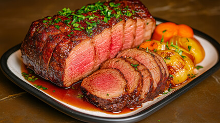 grilled beef steak,generated ai