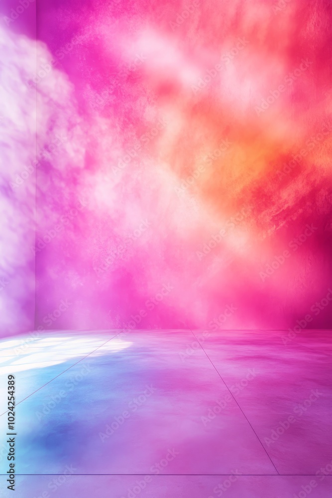 Poster A vivid abstract background featuring a colorful gradient with soft light effects, perfect for creative projects and modern designs.