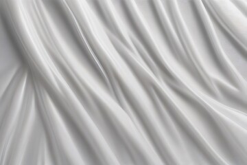 Fototapeta premium Elegant white satin fabric draping gracefully
