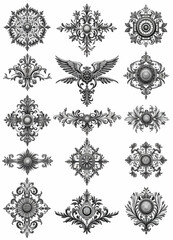 Ornamental Design Elements Set 
