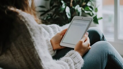 A person downloading the latest best-selling e-book onto their device, with easy access to thousands of books