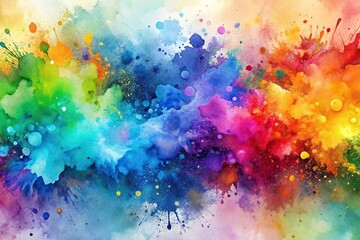 Watercolor abstract background with splashes