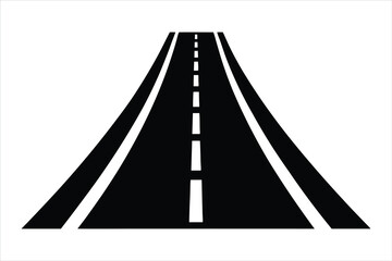 road with lines art, Road vector icon set